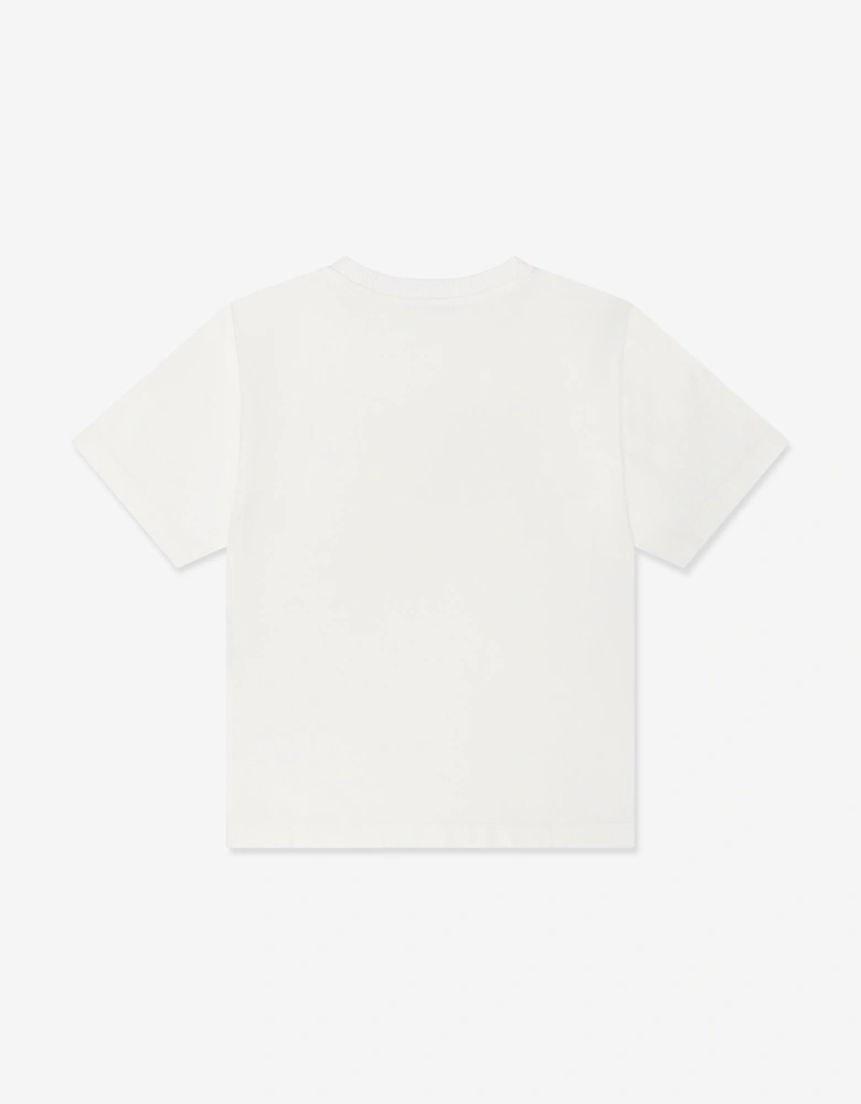 Girls Bow Heart T-Shirt in Ivory