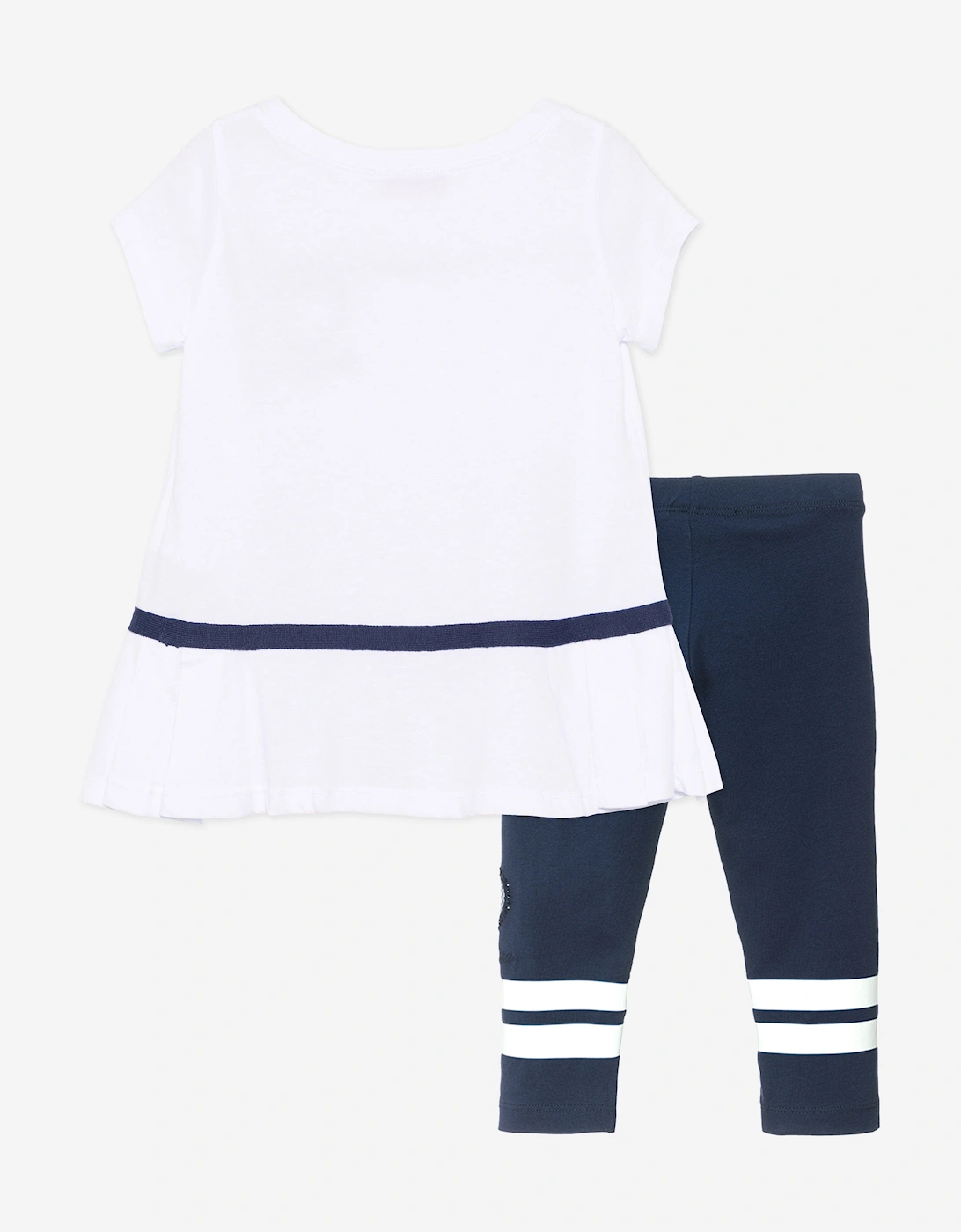 Girls T-Shirt and Leggings Set in White