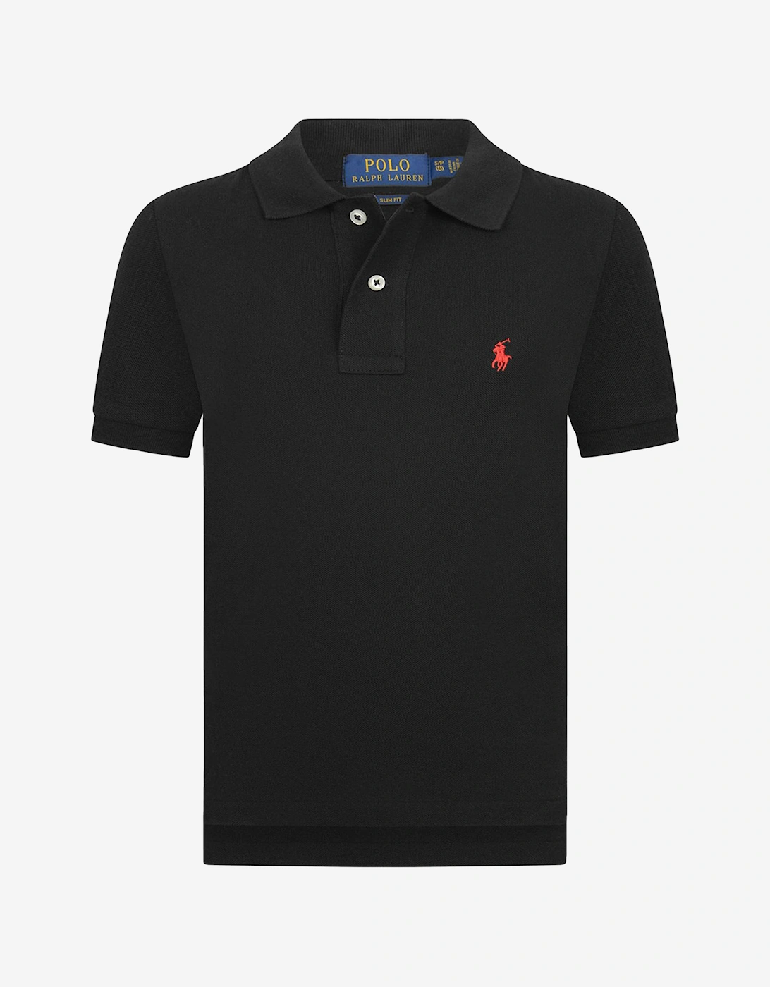 Boys Custom Fit Polo Shirt in Black, 6 of 5