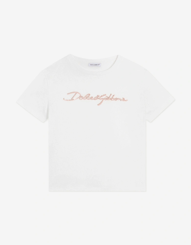 Girls Logo T-Shirt in White