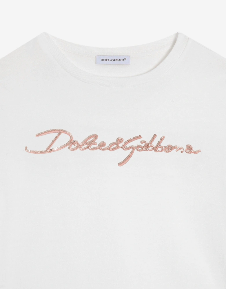 Girls Logo T-Shirt in White