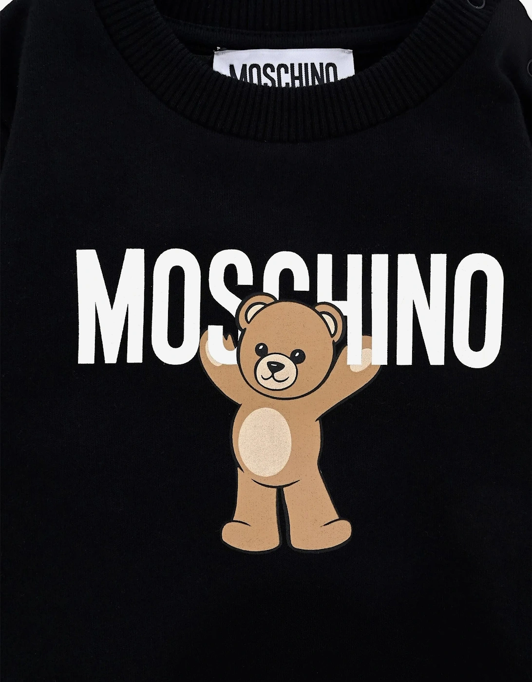 Baby Teddy Bear Logo Sweatshirt in Black