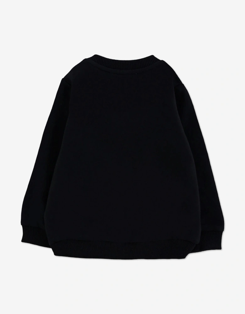 Baby Teddy Bear Logo Sweatshirt in Black