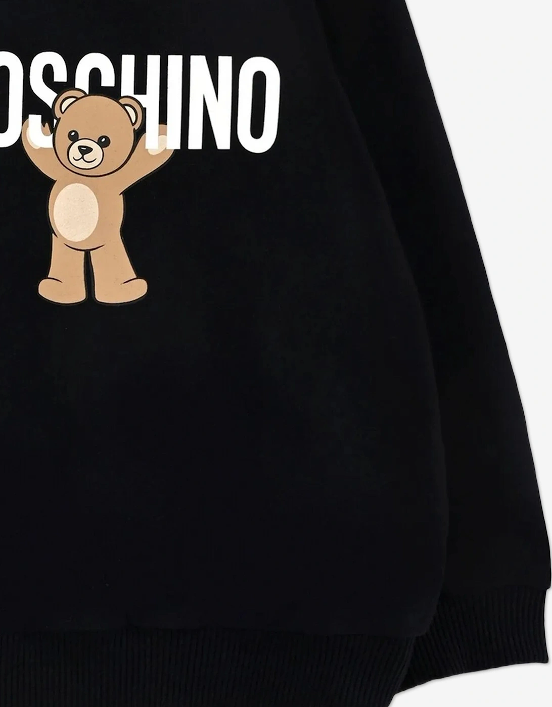 Baby Teddy Bear Logo Sweatshirt in Black