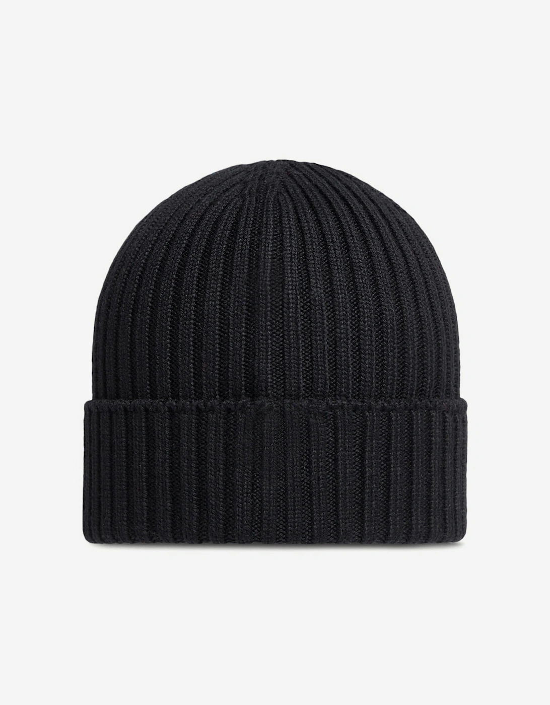 Kids Wool Knit Beanie Hat in Black