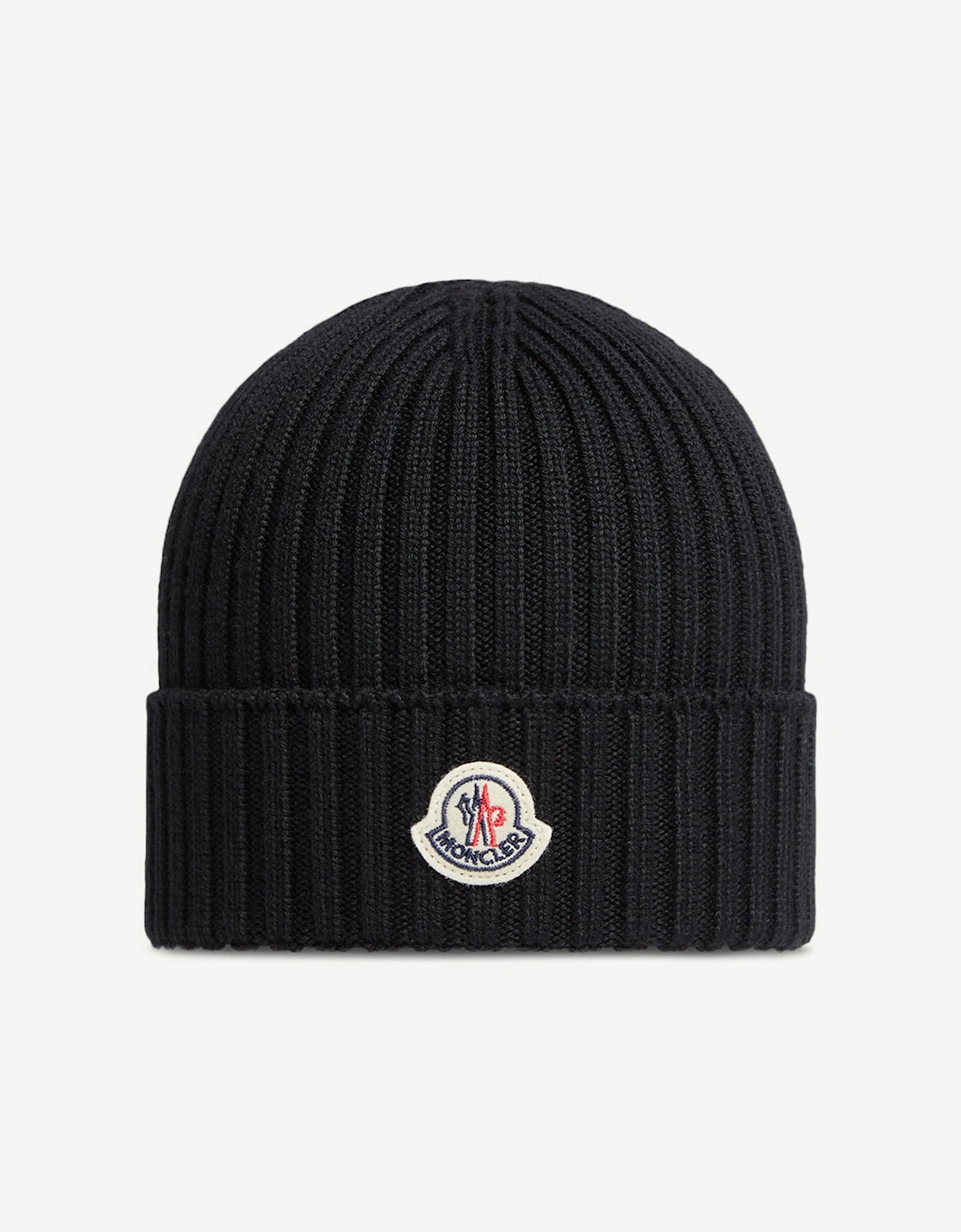 Girl's Moncler Enfant Kids Wool Knit Beanie Hat in Black - Size: S 4 - 6 yrs
