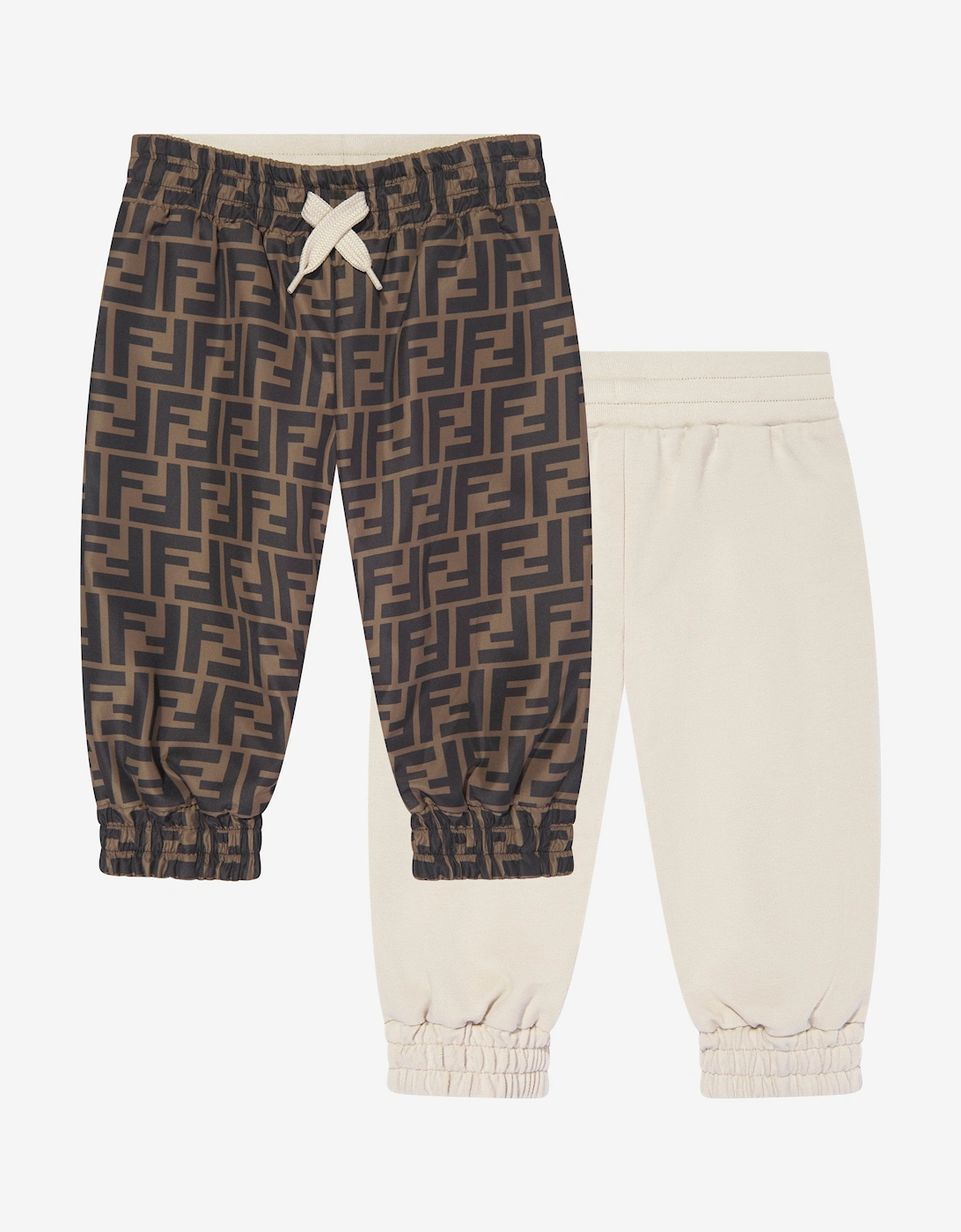 Baby FF Logo Reversible Joggers in Brown, 5 of 4