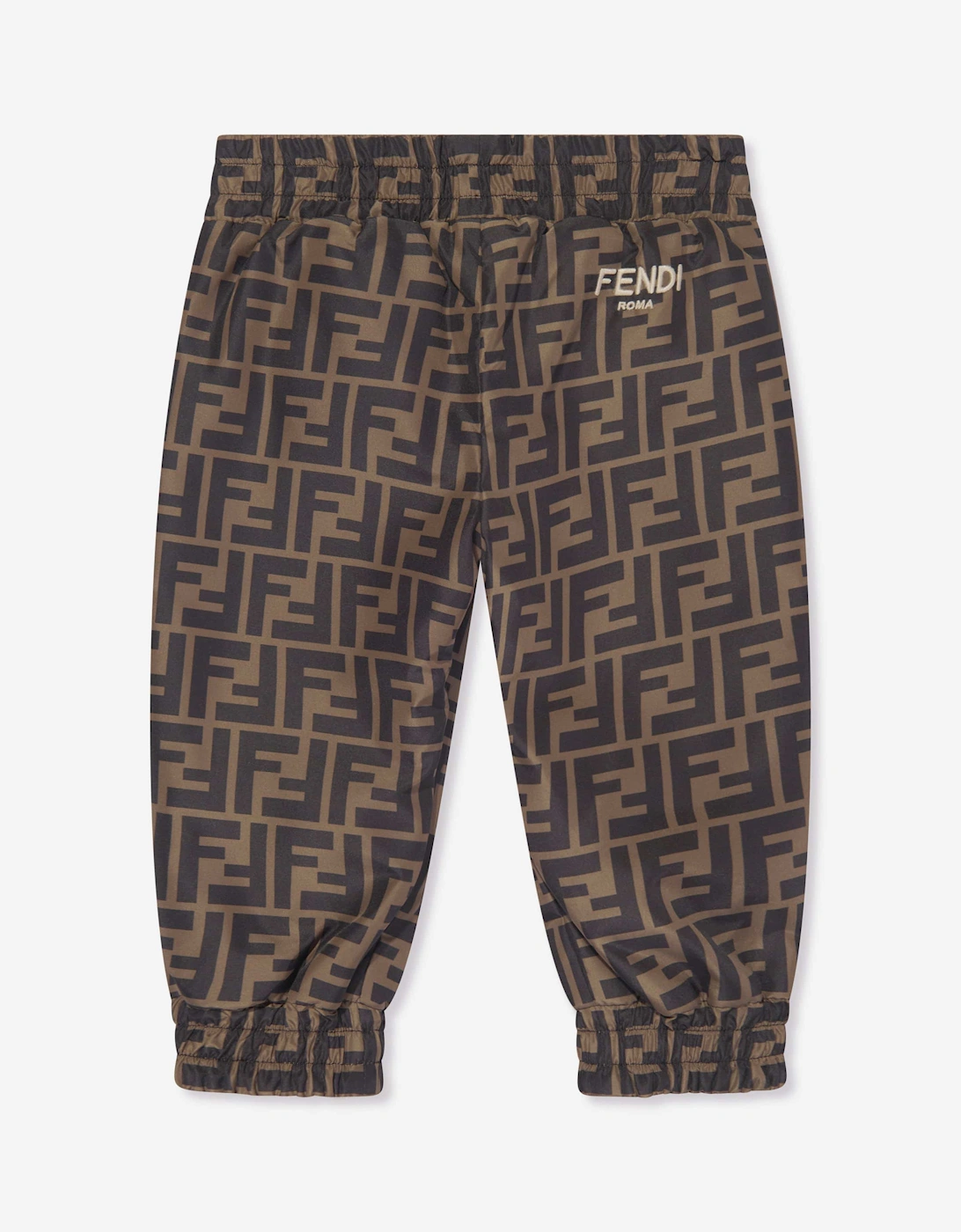 Baby FF Logo Reversible Joggers in Brown