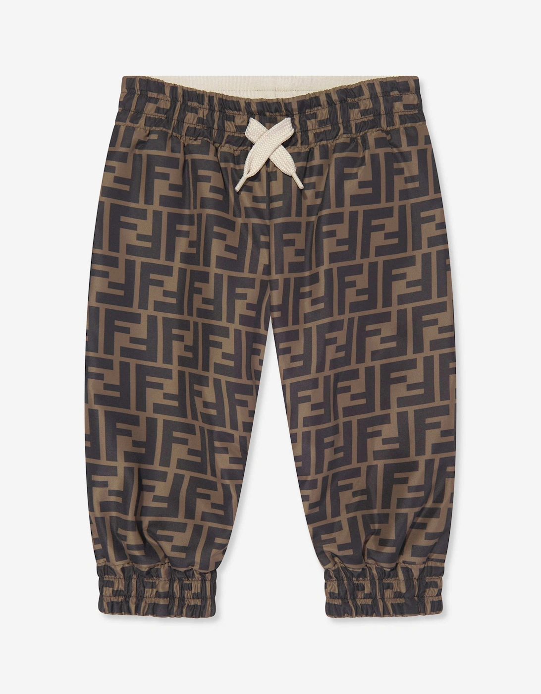 Baby FF Logo Reversible Joggers in Brown