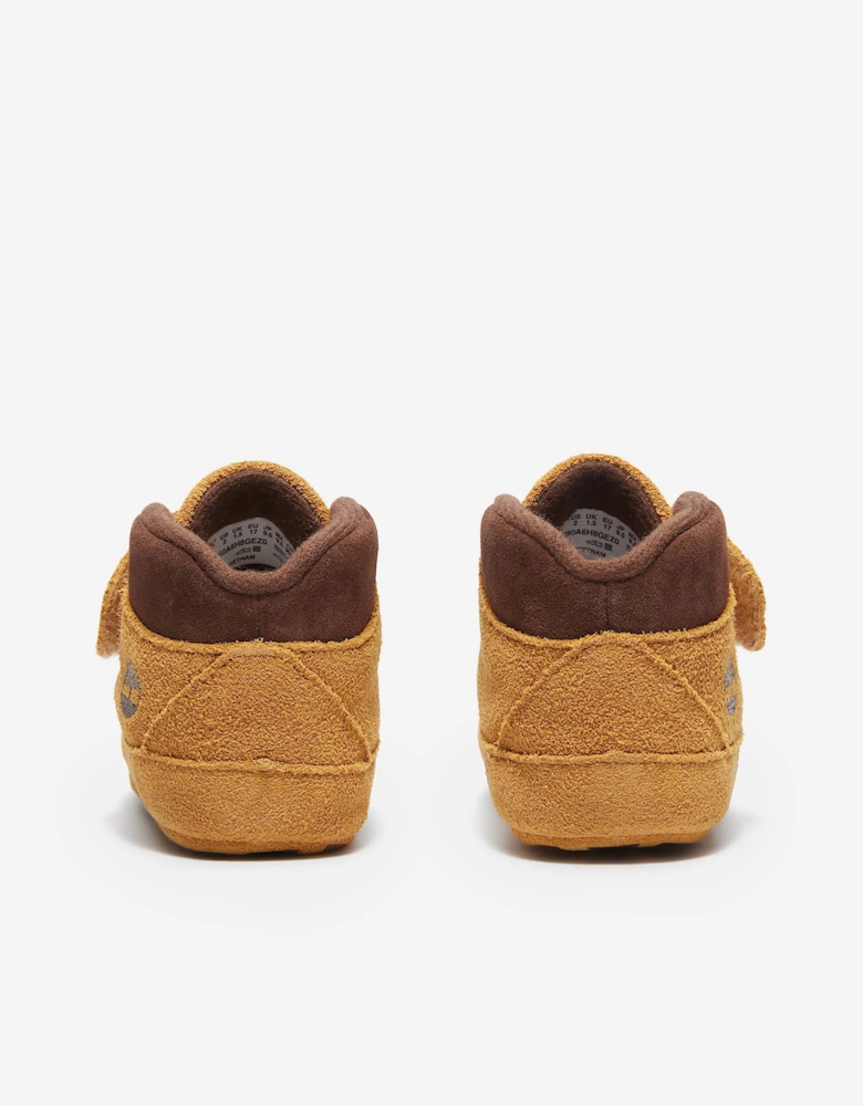 Baby Crib Mid Hook & Loop Booties in Beige