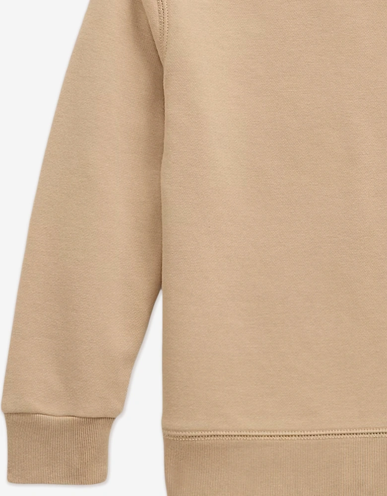 Boys Logo Sweatshirt in Beige