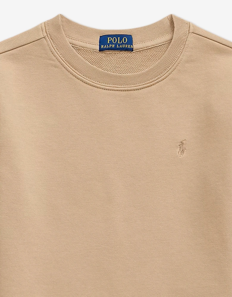 Boys Logo Sweatshirt in Beige