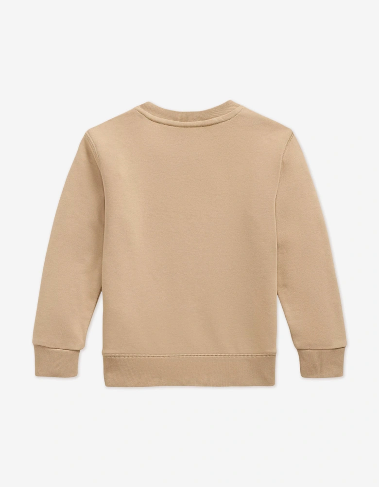 Boys Logo Sweatshirt in Beige