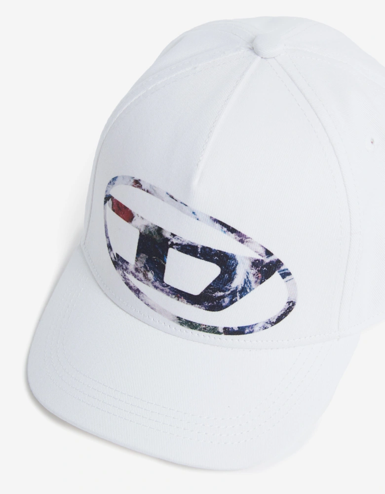 Kids Oval D Logo Cap in White