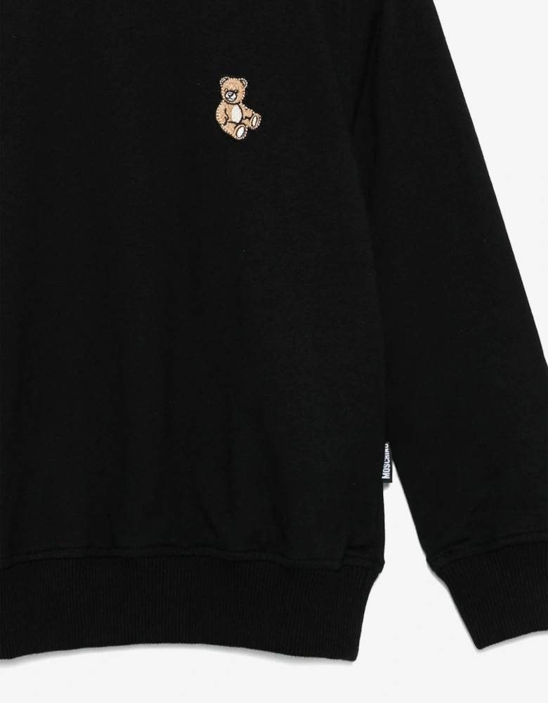 Kids Teddy Bear Sweatshirt in Black