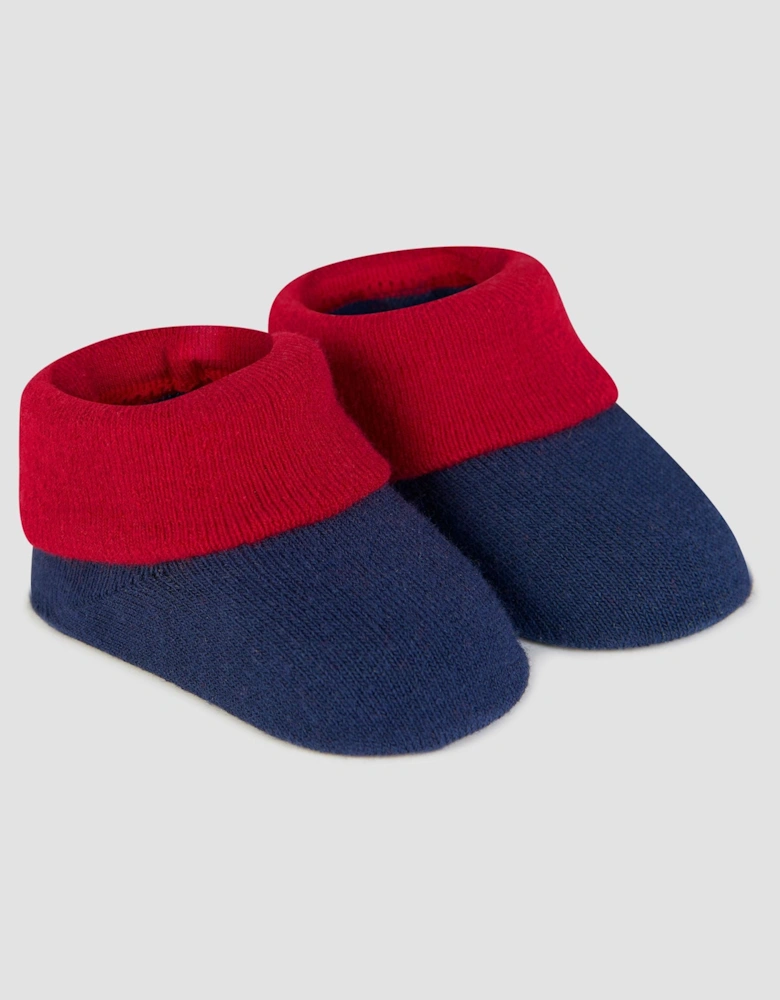 Baby Batwing Onesie Hat and Bootie Set in Navy