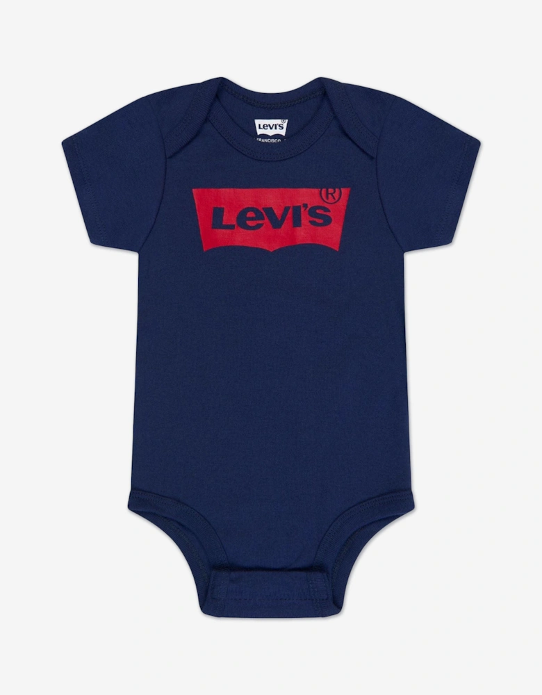 Baby Batwing Onesie Hat and Bootie Set in Navy