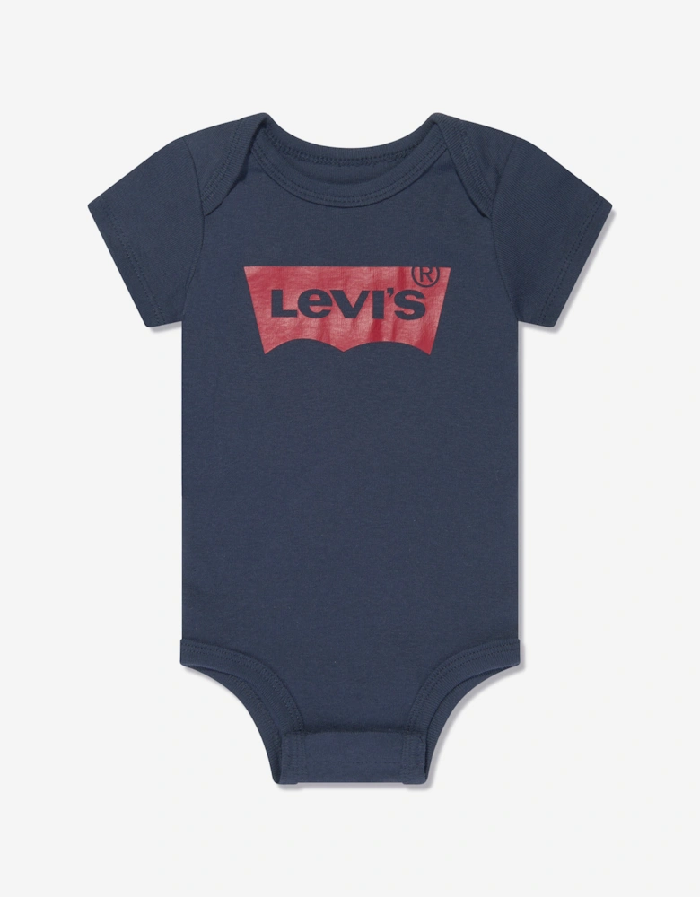 Baby Batwing Onesie Hat and Bootie Set in Navy
