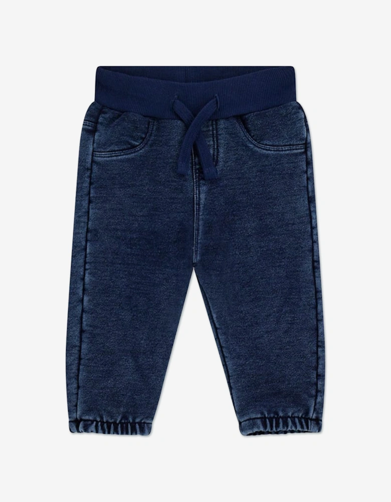 Baby Boys Sweater and Denim Pants Set in White