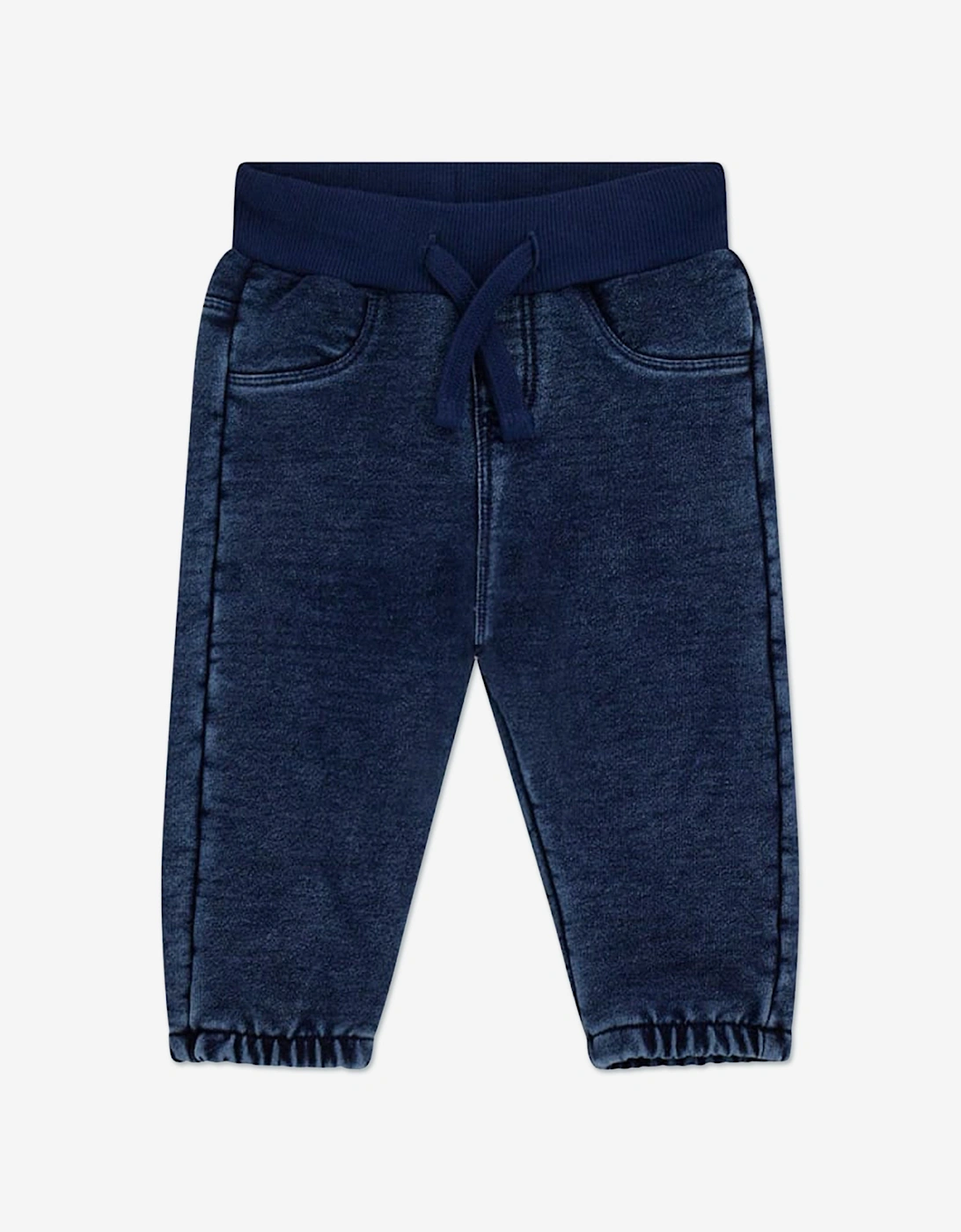 Baby Boys Sweater and Denim Pants Set in White