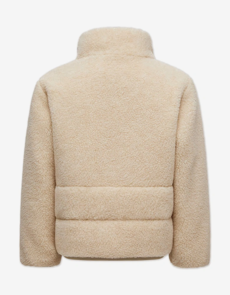 Kids Teddy Fleece Casan Jacket in Ivory