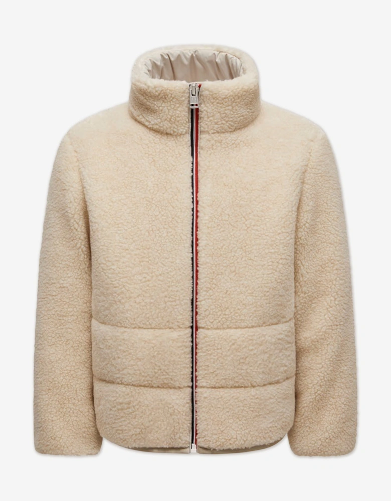 Kids Teddy Fleece Casan Jacket in Ivory