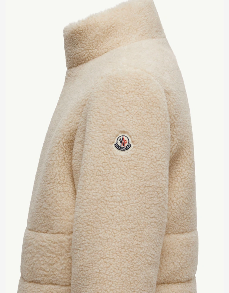 Kids Teddy Fleece Casan Jacket in Ivory