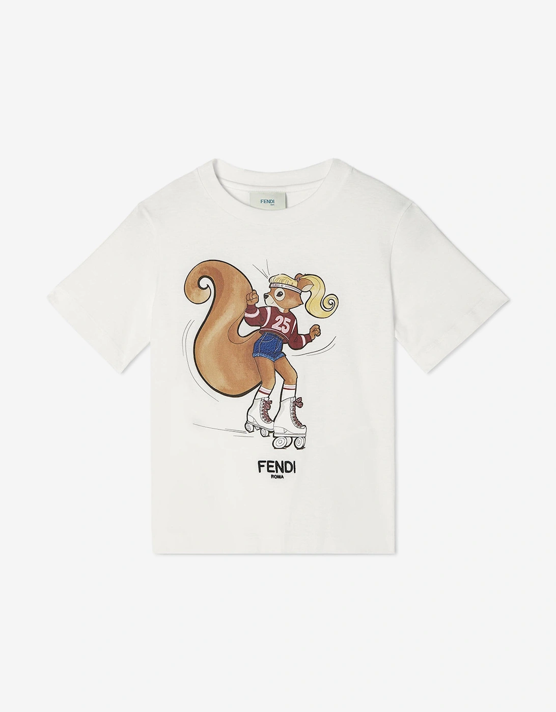 Girls Squirrel T-Shirt in White, 5 of 4