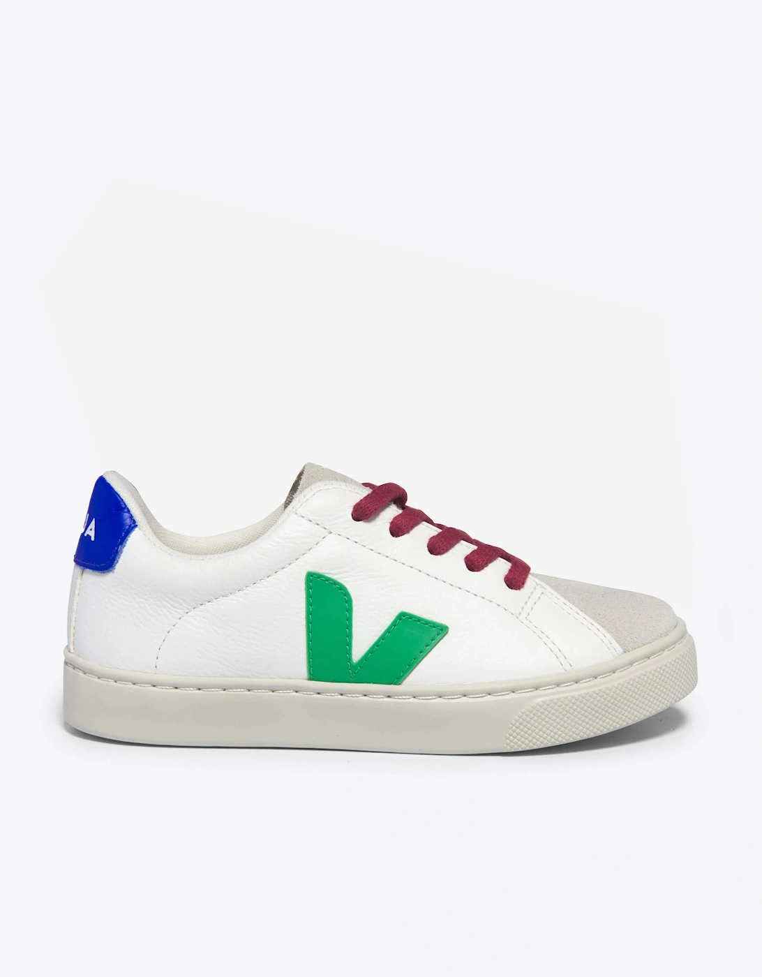 Kids Laces Leather Esplar Trainers in White, 6 of 5