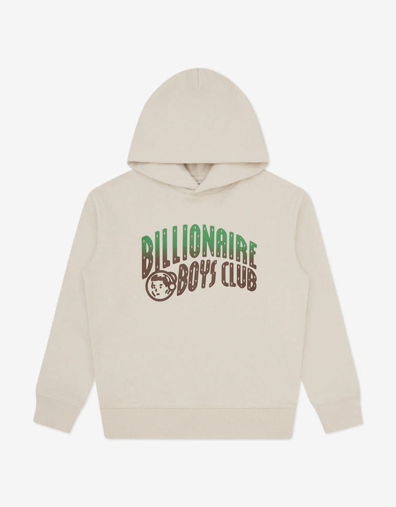 Boys Gradient Arch Logo Hoodie in Ivory