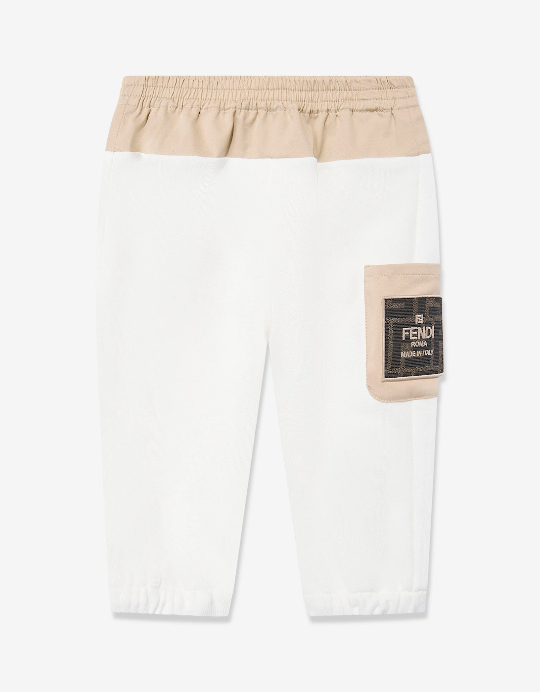 Baby Boys Logo Joggers in White, 5 of 4