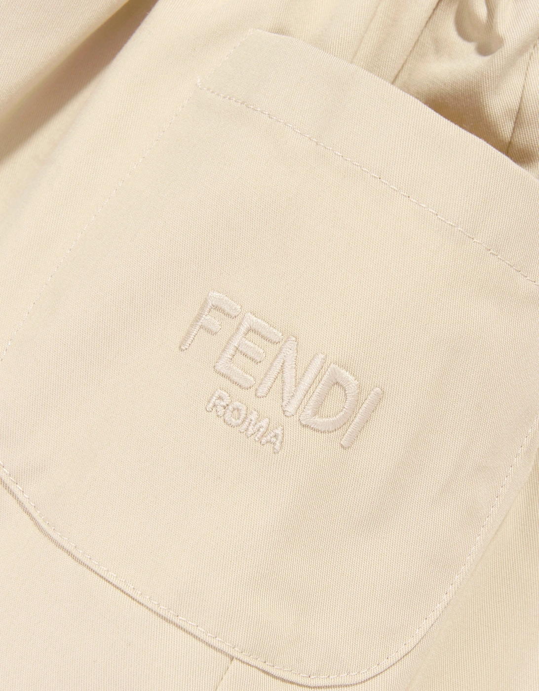 Baby Girls Stretch Gabardine Skirt in Beige