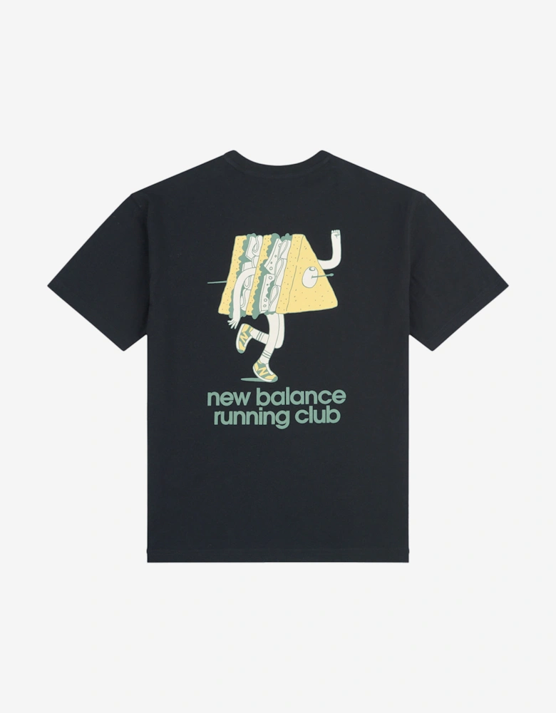Boys Running Club Sandwich Graphic T-Shirt in Black