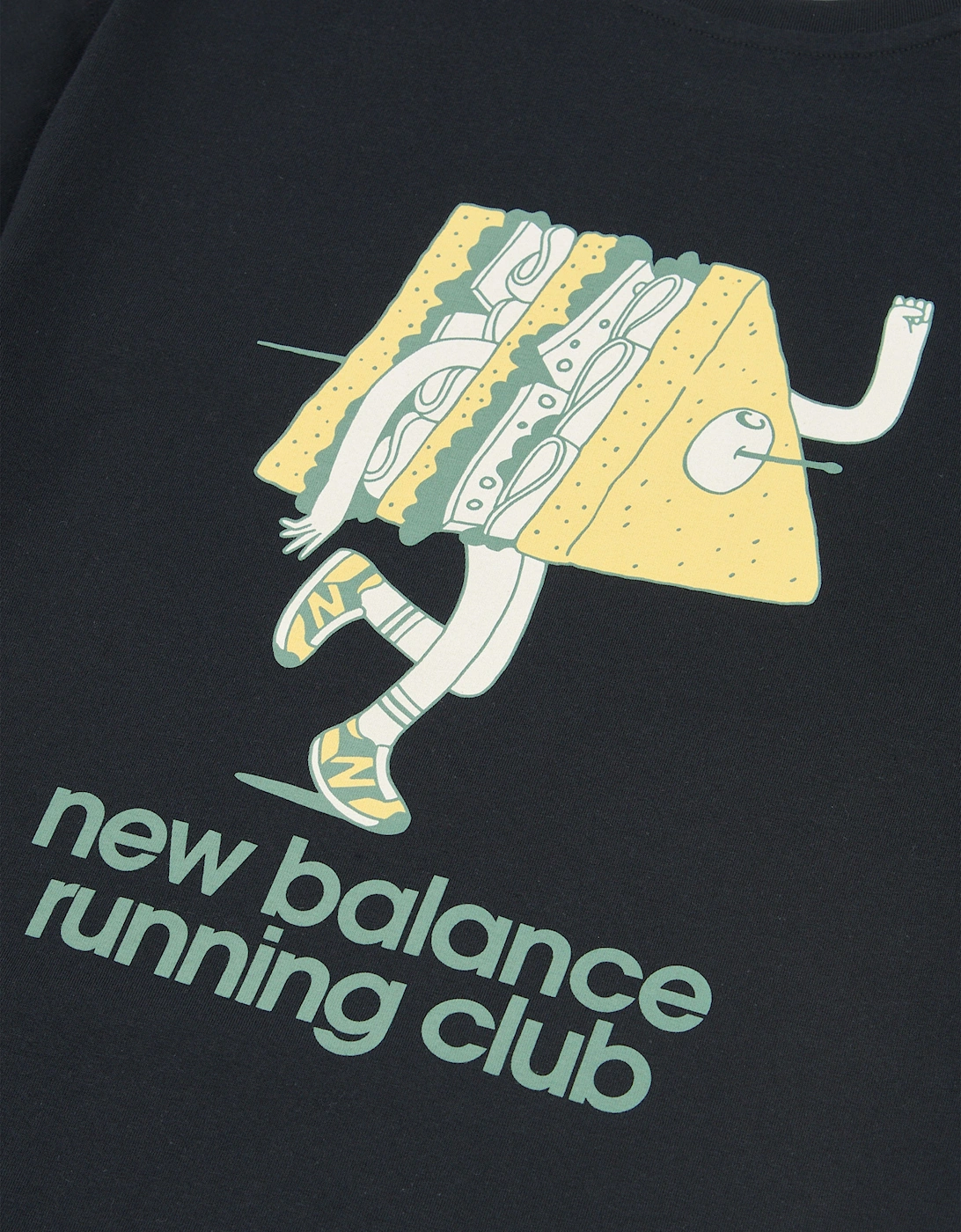 Boys Running Club Sandwich Graphic T-Shirt in Black
