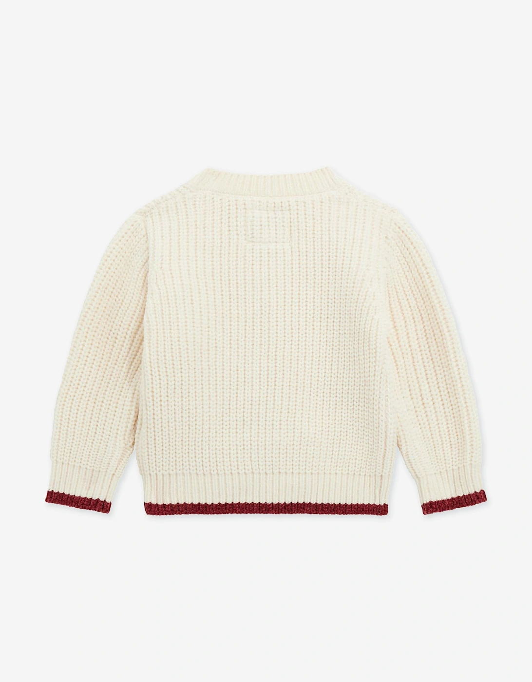 Baby Girls Logo Cardigan in Ivory