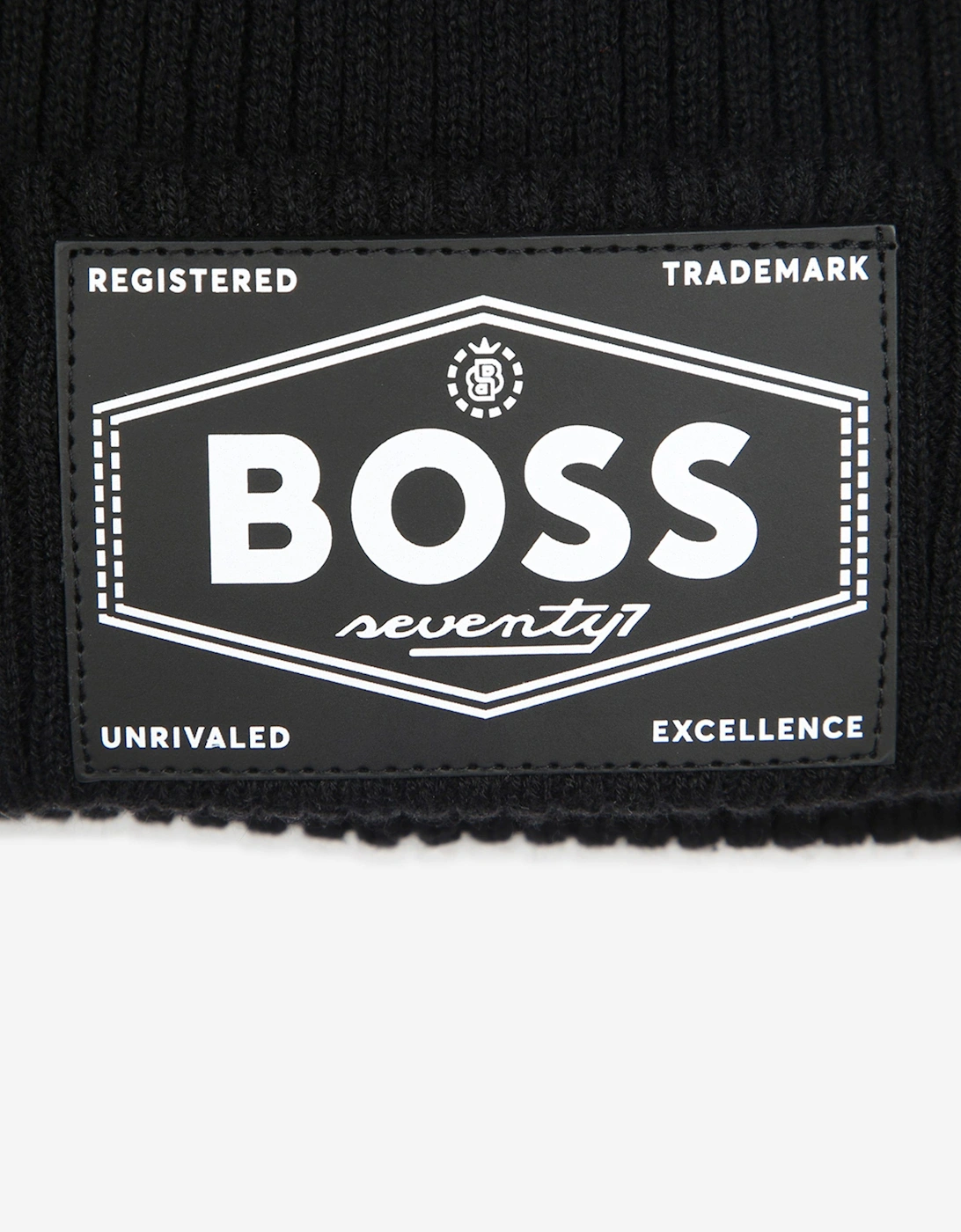 BOSS Boys Logo Beanie Hat in Black