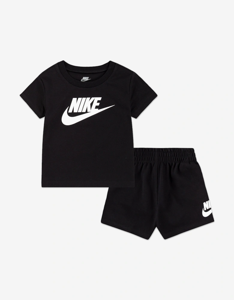 Kids Club T-Shirt and Shorts Set in Black