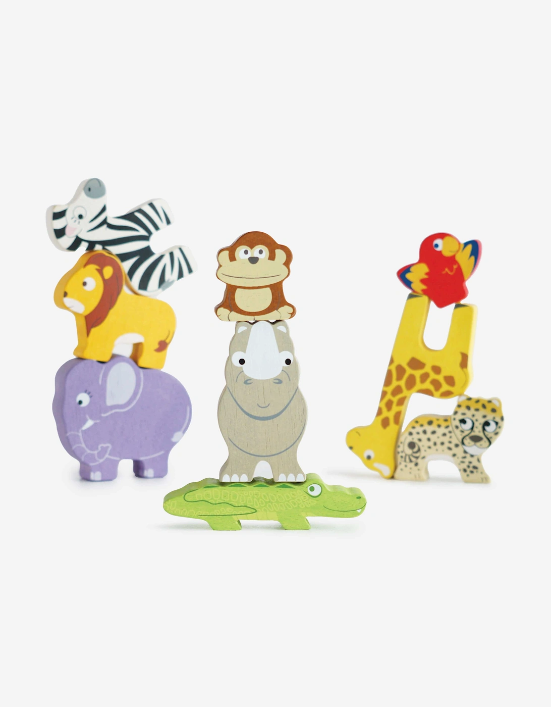 Africa Stacking Animals & Bag-10 Piece (W:7 x D:2 x H:6cm)