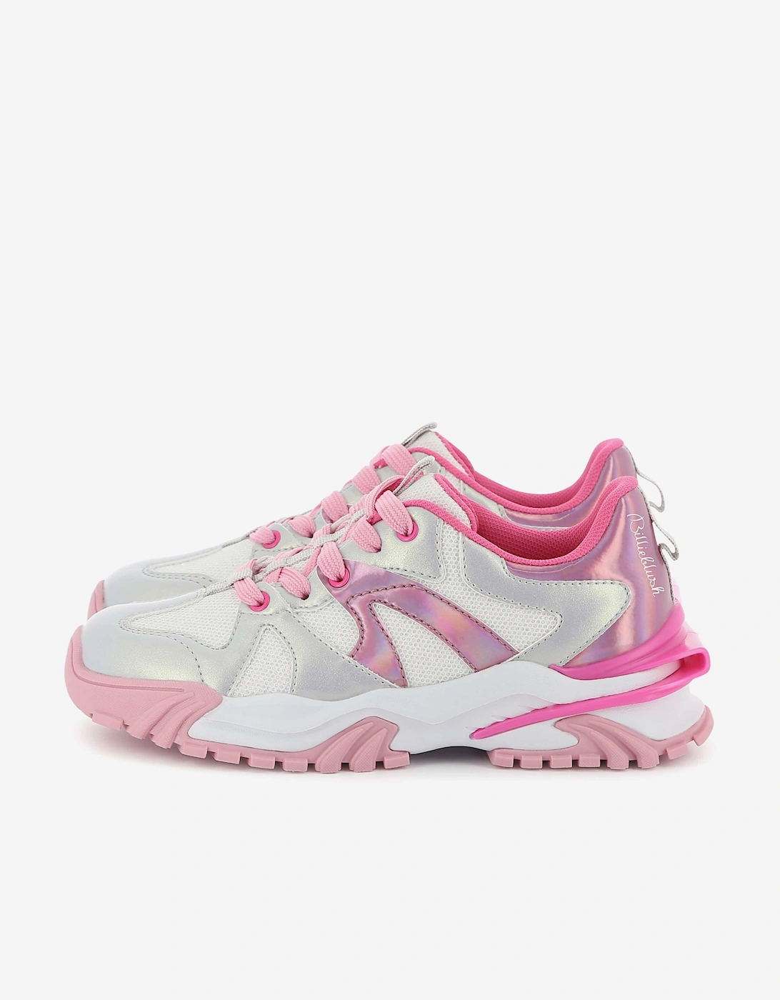 Billieblush Girls Iridescent Athletic Trainers in White, 5 of 4