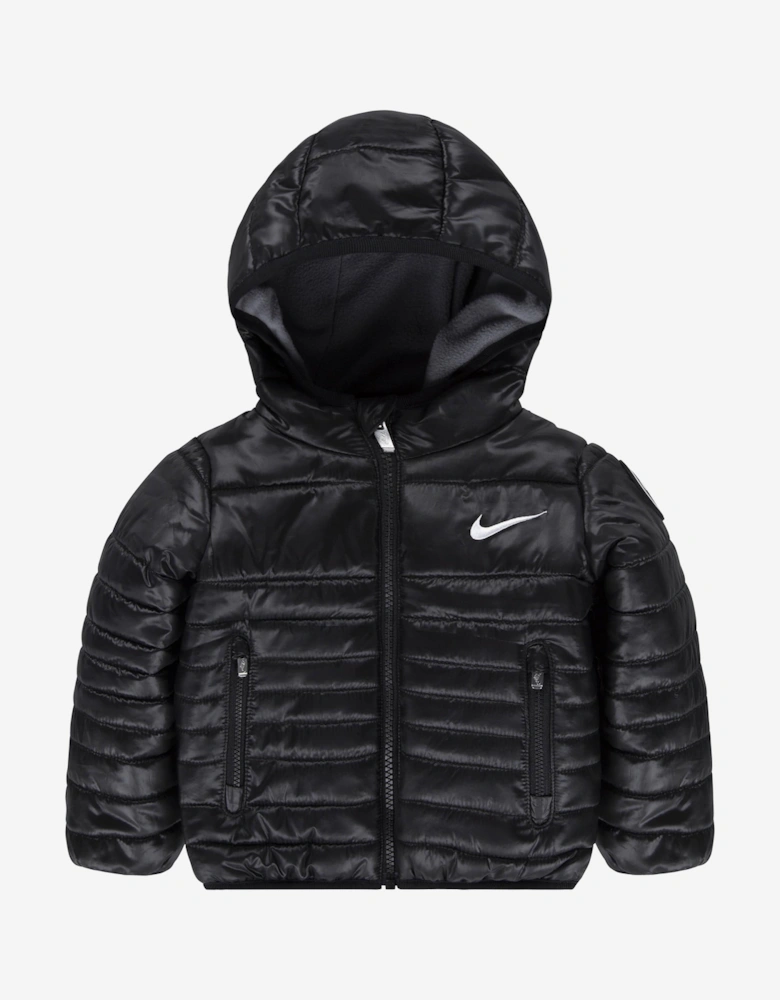 Boys Quilted Jacket in Black