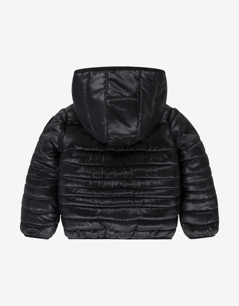 Boys Quilted Jacket in Black