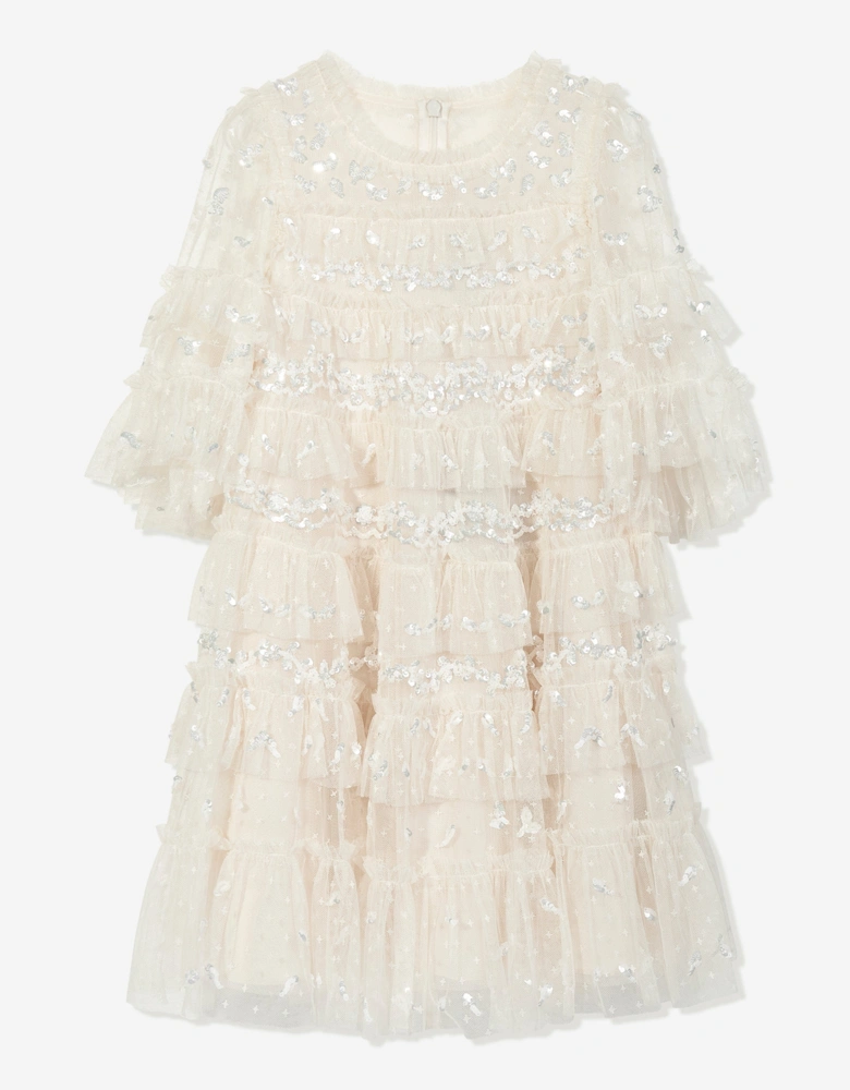 Girls Emily Lace Dress in Ivory