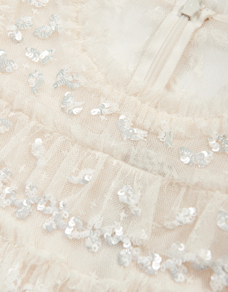 Girls Emily Lace Dress in Ivory