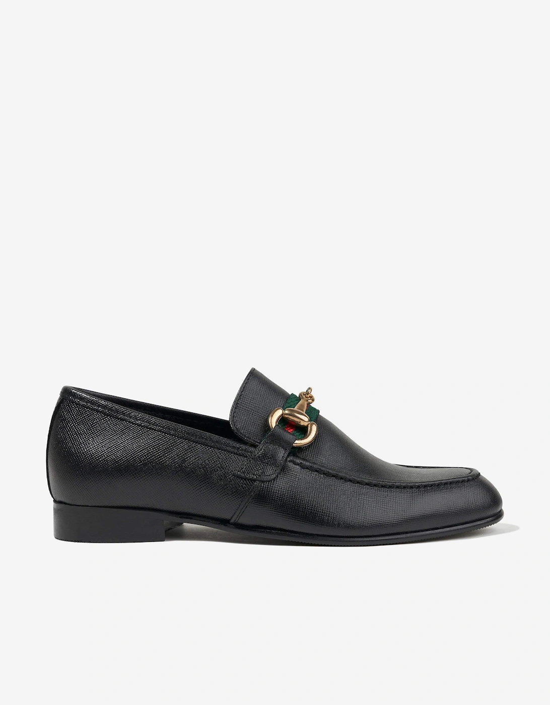 Boys Loafers With Embellished Buckle in Black, 5 of 4