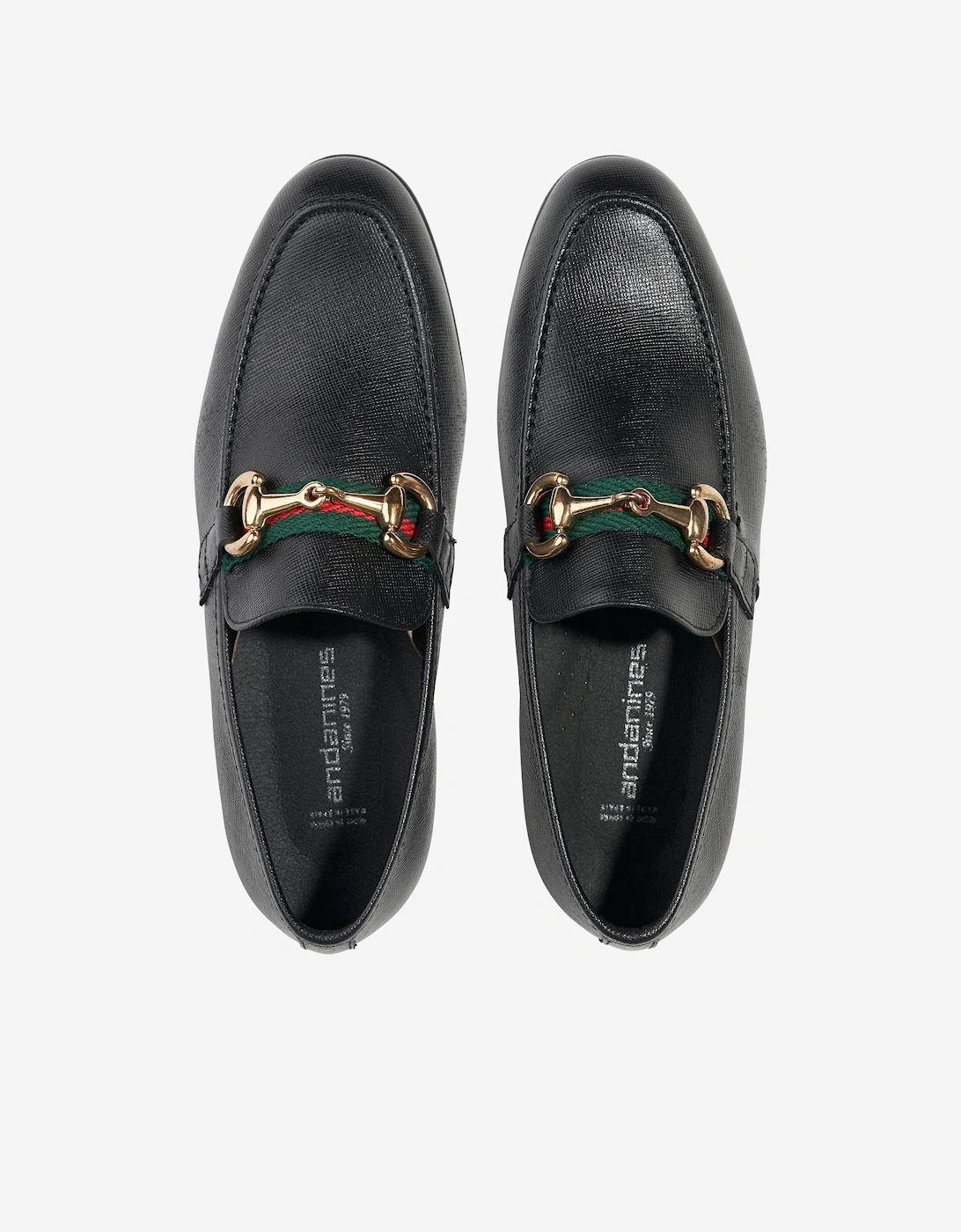 Boys Loafers With Embellished Buckle in Black
