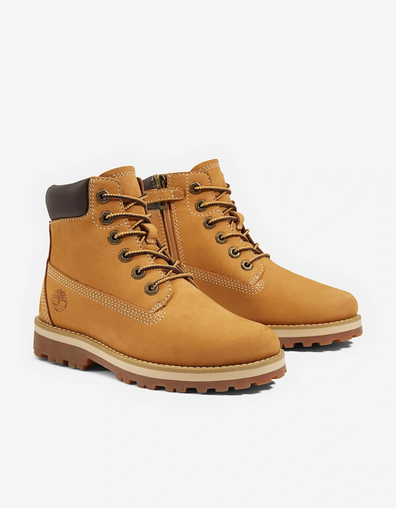 Kids Courma Mid Lace Up Boots in Beige