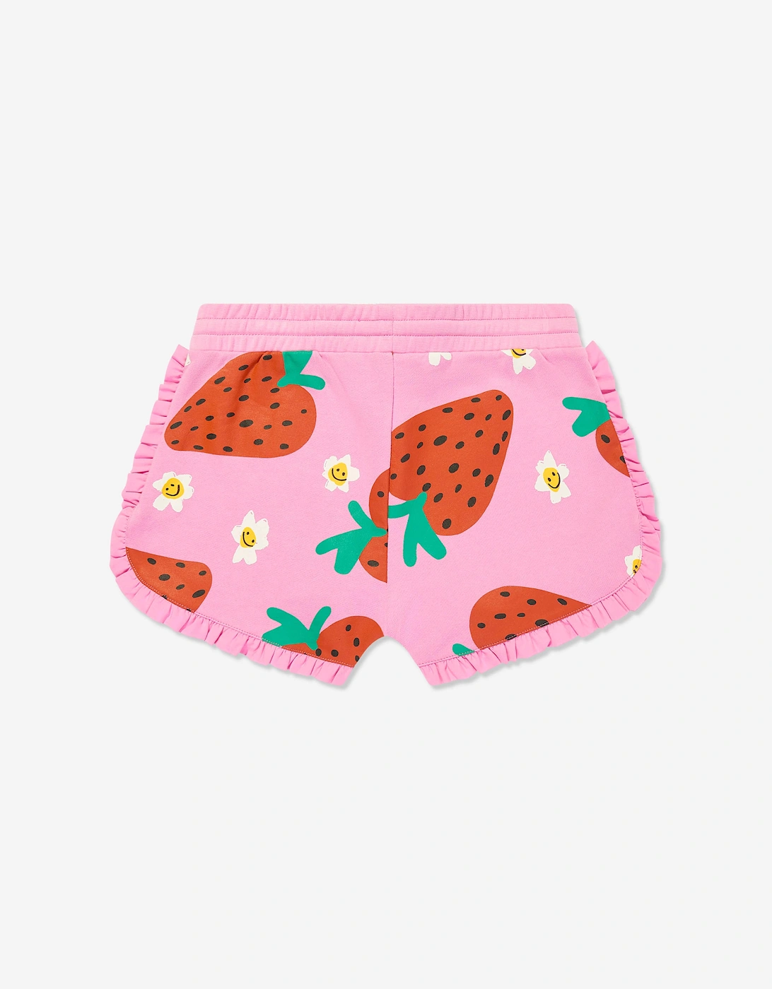 Girls Strawberry Jersey Shorts in Pink