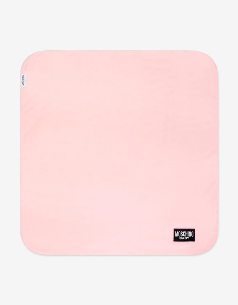 Baby Girls Bear Logo Blanket in Pink (70cm)