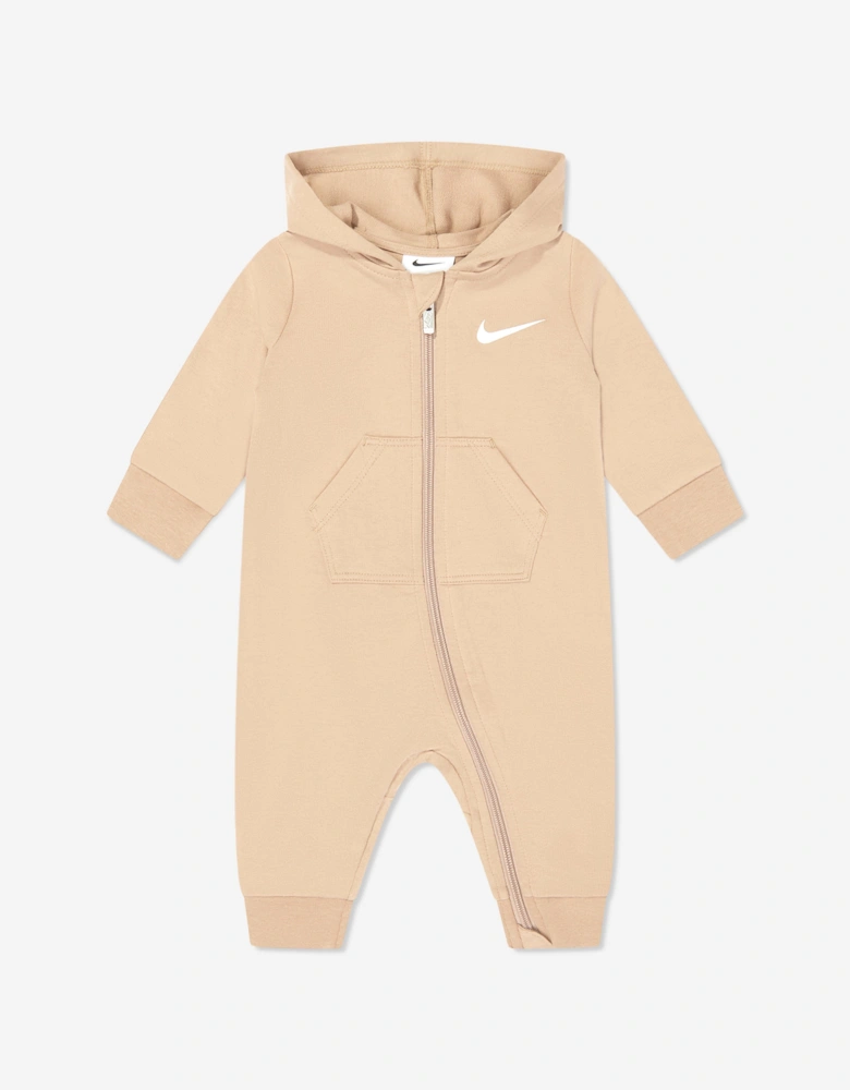 Baby Essentials Hooded Coverall in Beige