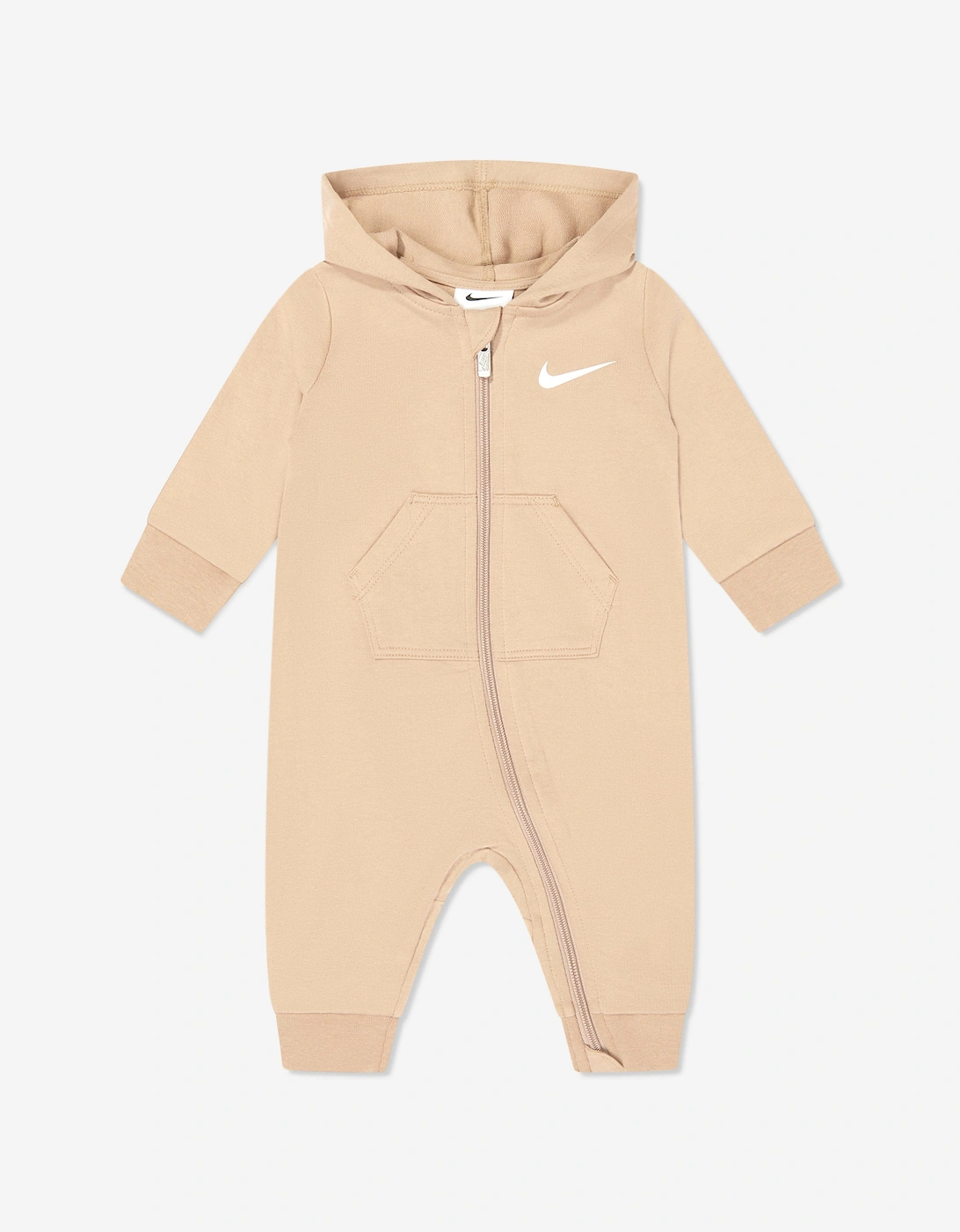 Baby Essentials Hooded Coverall in Beige, 5 of 4
